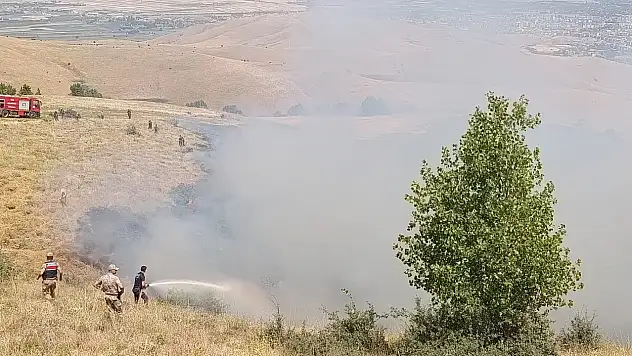 Muş'ta örtü yangını korkuttu