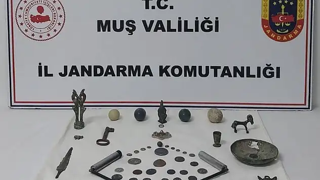 Muş'ta tarihi eser operasyonu: Roma ve Urartu dönemine ait objeler ele geçirildi