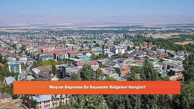 Muş'un Depreme En Dayanıklı Bölgeleri Hangisi?