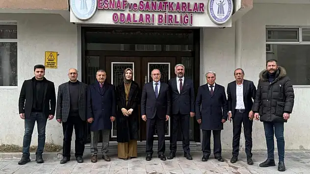 Özyolcu'dan Esnaf Odası Başkanı Hatunoğlu'na hayırlı olsun ziyareti