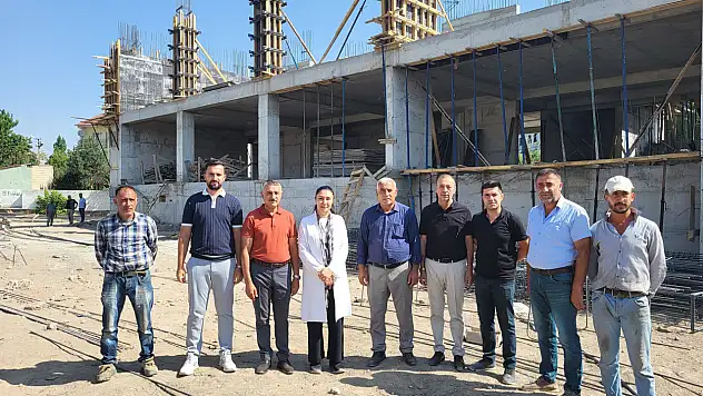 Patnos'ta 16 derslikli yeni okulun inşaatı yerinde incelendi
