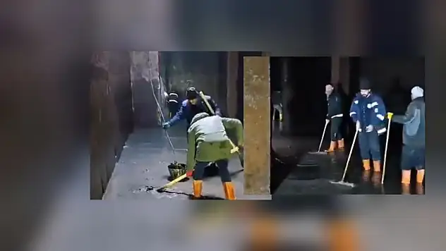 Patnos'ta 17 yıldır temizlenmeyen su depolarında temizlik ve bakım çalışması başlatıldı