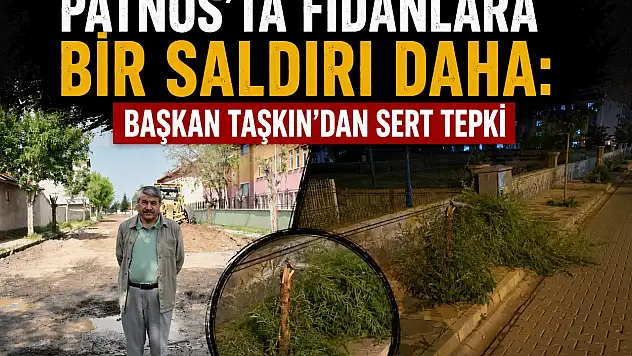 Patnos'ta fidanlara bir saldırı daha: Başkan Taşkın'dan sert tepki