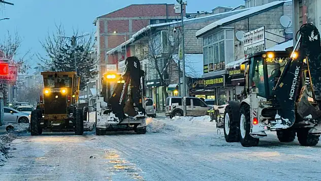 Patnos'ta hummalı kar temizliği