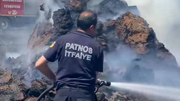 Patnos'ta İtfaiyenin hızlı müdahalesi ekili arazileri kurtardı