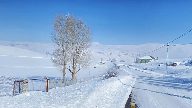 Patnos'ta köyler beyaza büründü