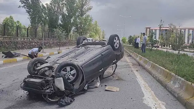 Patnos'ta yürekleri ağza getiren kaza