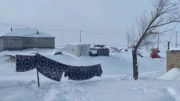 Patnos'un köylerinde evler kara gömüldü
