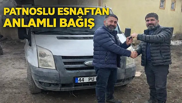 Patnoslu esnaftan örnek davranış: Aracını derneğe bağışladı