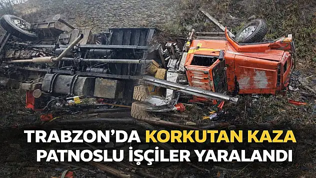 Patnoslu işçiler Trabzon'da ölümden döndü: Metrelerce yükseklikten uçuruma yuvarlandılar!