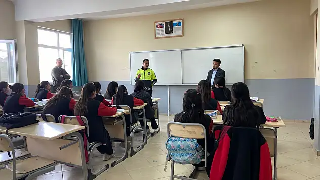 Polis ve Jandarmadan Diyadinli öğrencilere trafik semineri