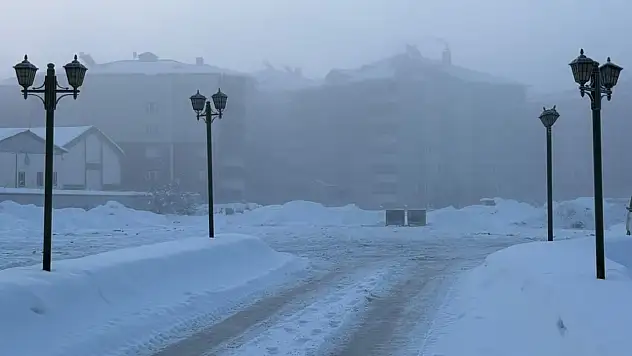 Sabahın erken saatlerinde Ağrı dondu