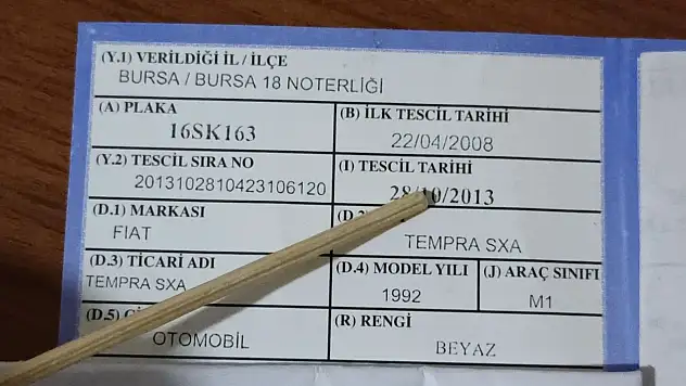 Sahiplik belgesi tarihi nerede yazar? Sahiplik belgesi no nerede yazar? Araç sahiplik belgesi nedir? Belge tarihi ne anlama gelir?
