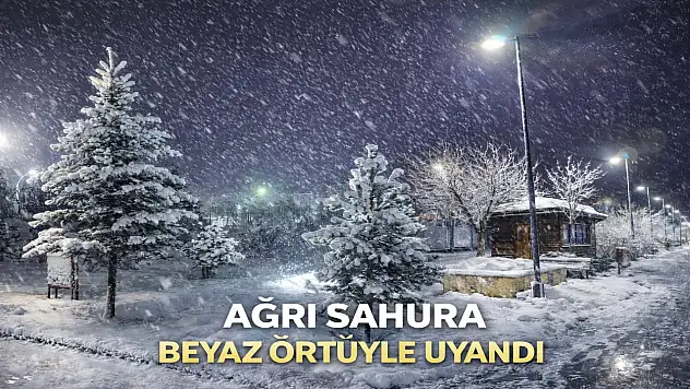 Sahur vaktinde Ağrı'da masalsı görüntü