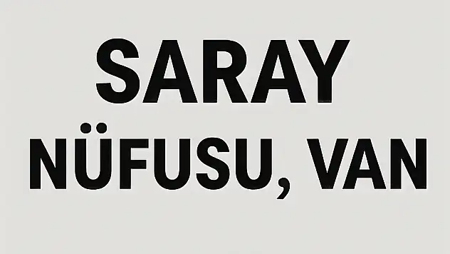 Saray İlçesi Nüfusu Van ve Mahalle Bazlı Demografik Yapı