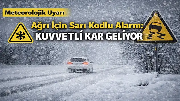 Sarı kod verildi: Ağrı'da hava şartları sertleşiyor