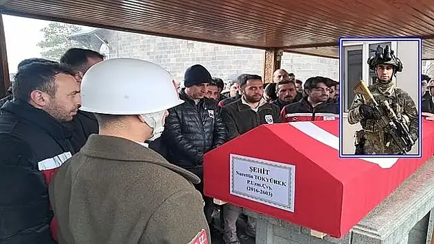 Şehit Uzman Çavuş Nurettin Tokyürek'in naaşı, üç yıl sonra toprağa verildi