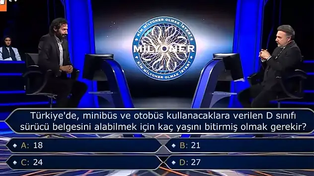 Türkiye'de, minibüs ve otobüs kullanacaklara verilen D sınıfı sürücü belgesini alabilmek için kaç yaşını bitirmiş olmak gerekir?