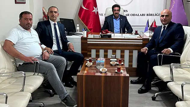 Vakıflar Bankası Yetkililerinden Kars Esnaf ve Sanatkârlar Odaları Birliği'ne Ziyaret
