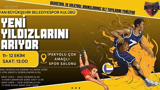 Van Büyükşehir Belediyespor, Geleceğin Yıldızlarını Keşfetmeye Hazırlanıyor!