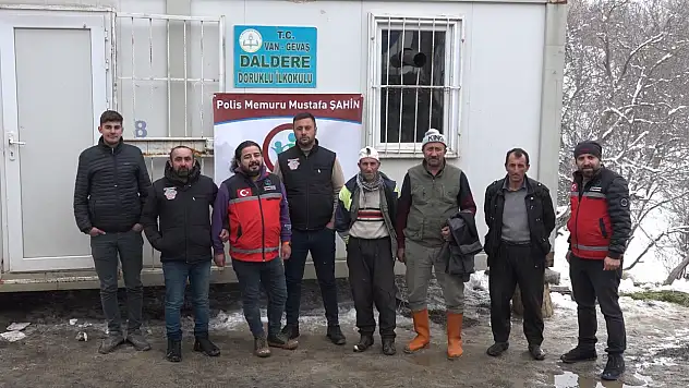 Van'da 4 öğrencili mezraya konteyner sınıf kuruldu