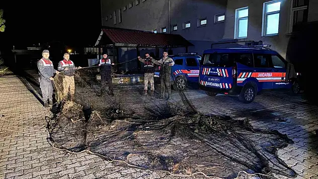 Van'da yapılan denetimlerde 1 ton canlı inci kefali ve 100 metre manyat ağı ele geçirildi