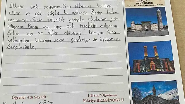 Vatan sevgisi sınıfta başladı, sınıra ulaştı