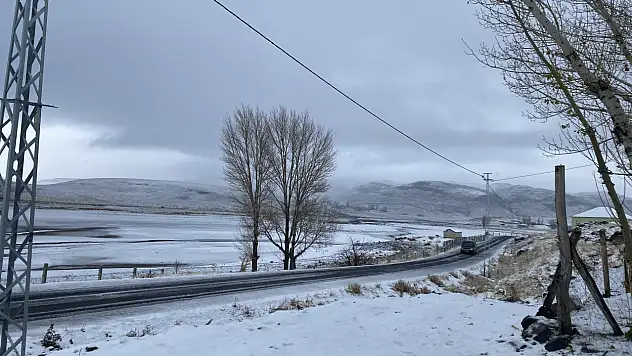 Yükseklerden merkeze inen kar Patnos'u beyazladı