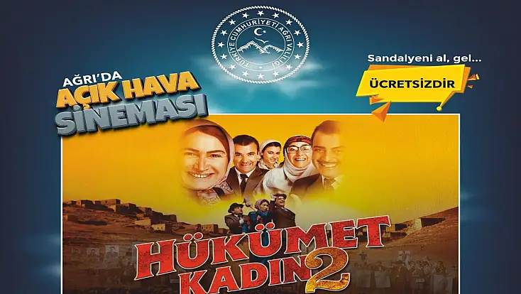 Ağrı’da açık hava sineması yeniden perdede