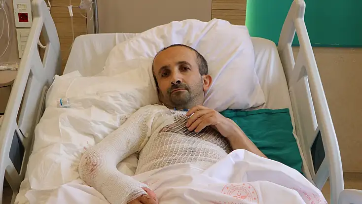 Ağrı'da banyo yaparken epilepsi nöbeti geçiren hastanın kolu kesilmekten kurtarıldı