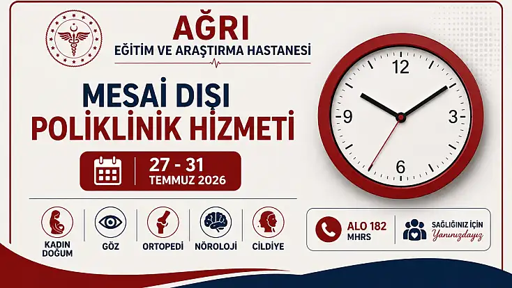 Ağrı'da mesai sonrası poliklinik hizmeti devam ediyor