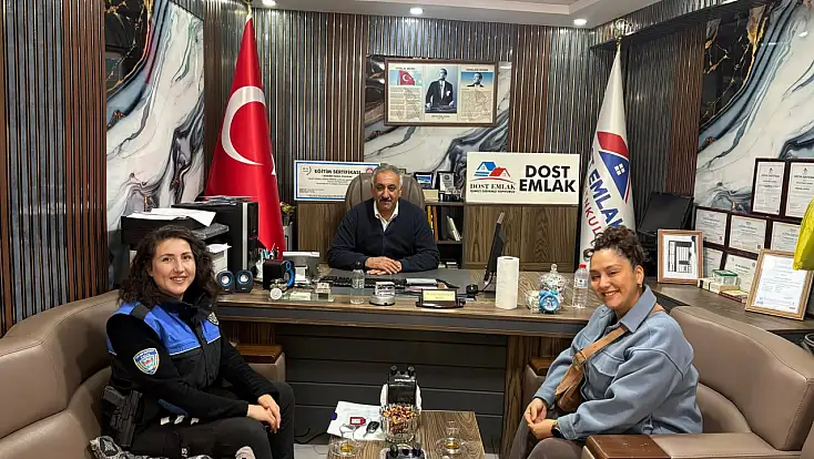Ağrı’da polisler okul güvenliği için muhtarın kapısı çalındı