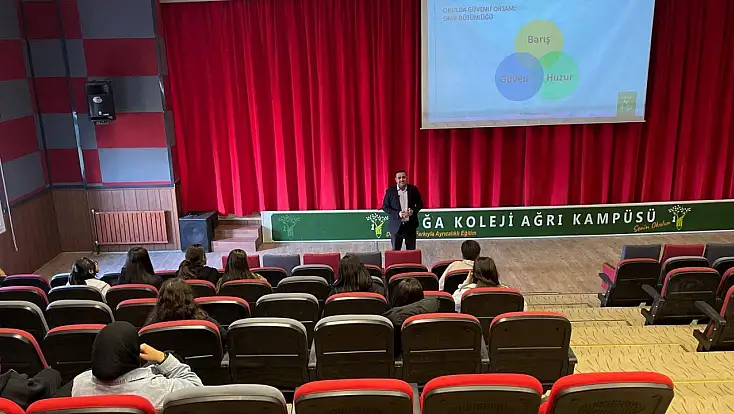 Ağrı Doğa Koleji’nde akran zorbalığına karşı eğitim