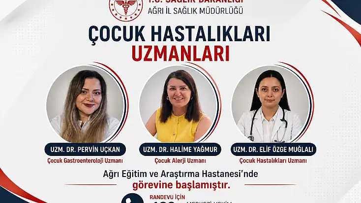Ağrı Eğitim ve Araştırma Hastanesi hekim kadrosunu güçlendirdi
