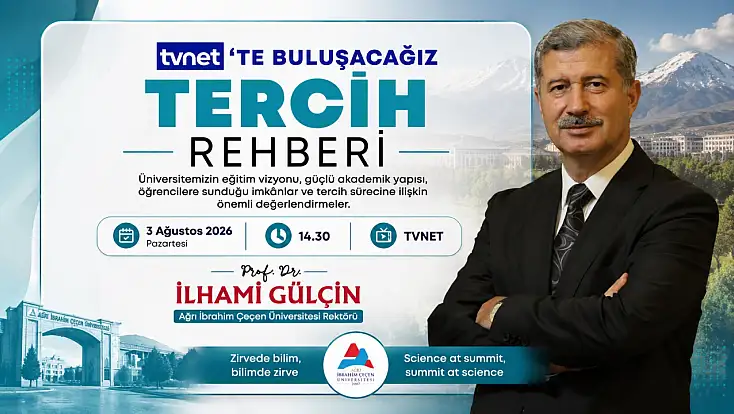 AİÇÜ Rektörü Prof. Dr. Gülçin TVNET'te aday öğrencilerle buluşacak