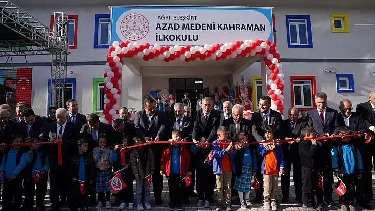 Azad Medeni Kahraman verdiği sözü tuttu: Eleşkirt’e okul ve taziye evi kazandırdı
