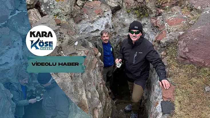 Doğubayazıt'ta taş duvarlı sarnıç şaşırttı: Dağcılar suyun tadına baktı