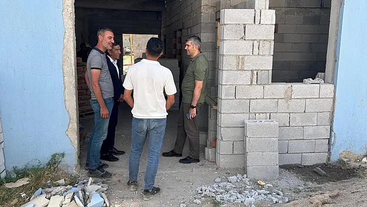 Kaymakam Korkusuz kadın kooperatifinin inşaatını yerinde inceledi