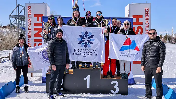 Üniversitelerarası kış oyunlarında AİÇÜ farkı