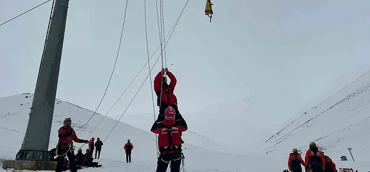 Abalı Kayak Merkezi'nde çığ senaryosu gerçeği aratmadı