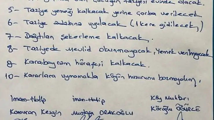 Ağrı'da köylülerden taziye ayarı