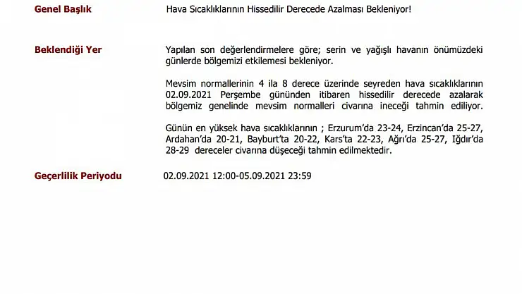 Ağrılılar dikkat, valilik uyardı!