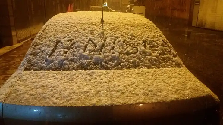 Ağrı'da nisan ayında kar yağışı