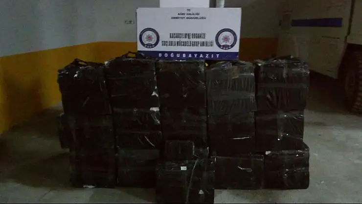 Ağrı'da 38 bin paket kaçak sigara yakalandı