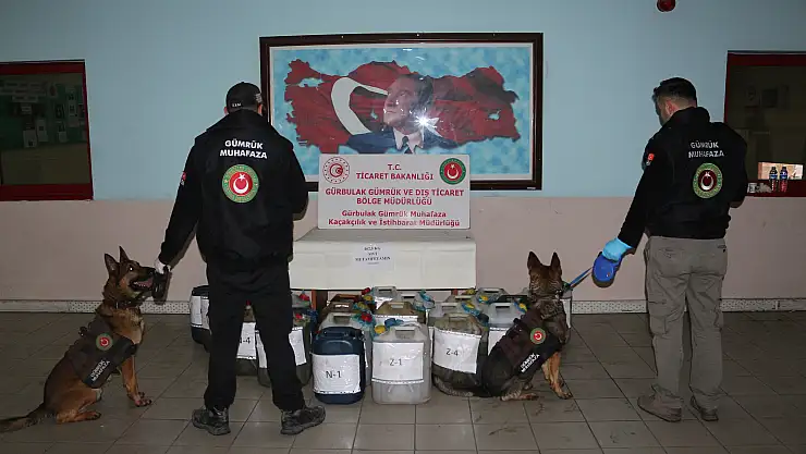 Ağrı'da rekor miktarda uyuşturucu yakalandı