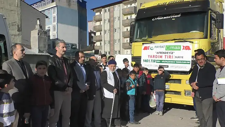 Ağrı'dan Suriye'ye yatak ve battaniye yardımı