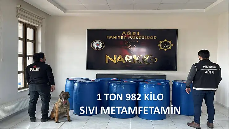 Ağrı'da rekor miktarda metamfetamin ele geçirildi