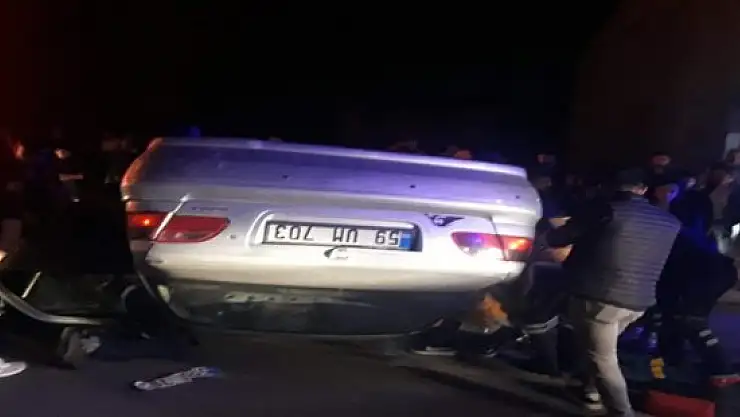 Ağrı'da takla atan otomobilin sürücüsü yaralandı