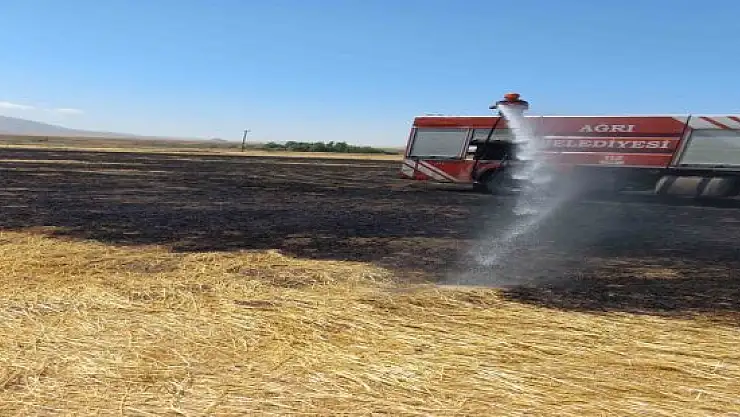 Ağrı'da tarla yangını