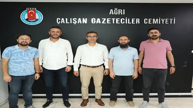 Ağrı Gençlik ve Spor İl Müdürü Din, Çalışan Gazeteciler Cemiyeti'ni ziyaret etti